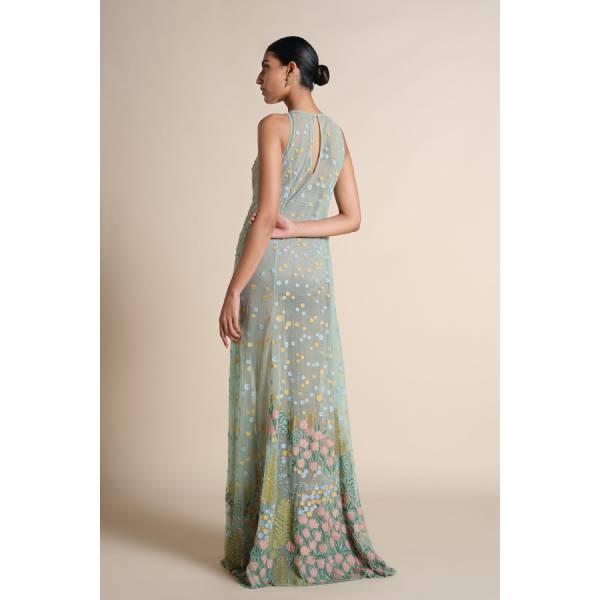Anita Dongre-Lakeforest Embroidered Gown - Sage