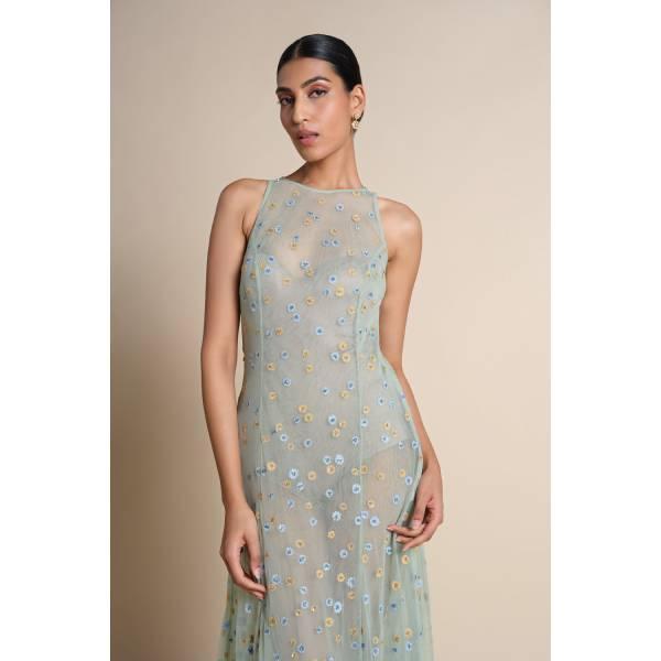 Anita Dongre-Lakeforest Embroidered Gown - Sage