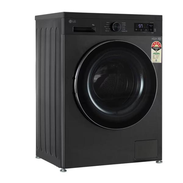LG-9KG Front Load Washing Machine, Inverter Direct Drive, Platinum Black