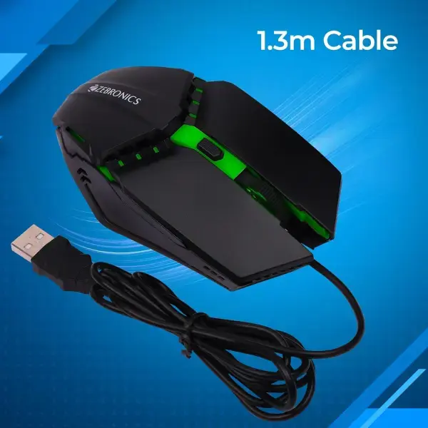 ZEBRONICS PHERO Wired Gaming Mouse with up to 1600 DPI