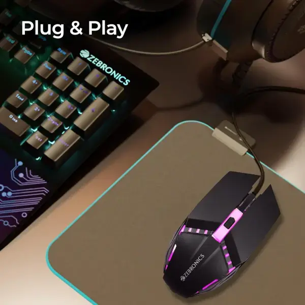 ZEBRONICS PHERO Wired Gaming Mouse with up to 1600 DPI