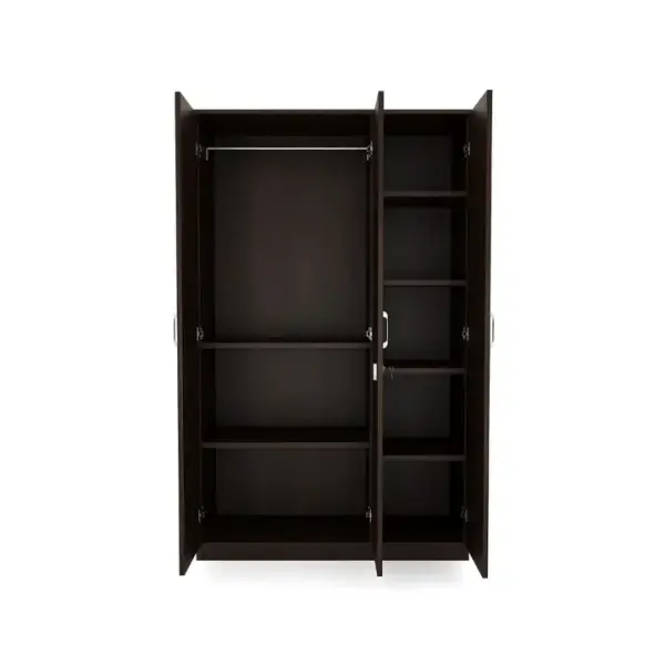 Nilkamal-Willy 3 Door Wardrobe with Mirror (New Wenge)