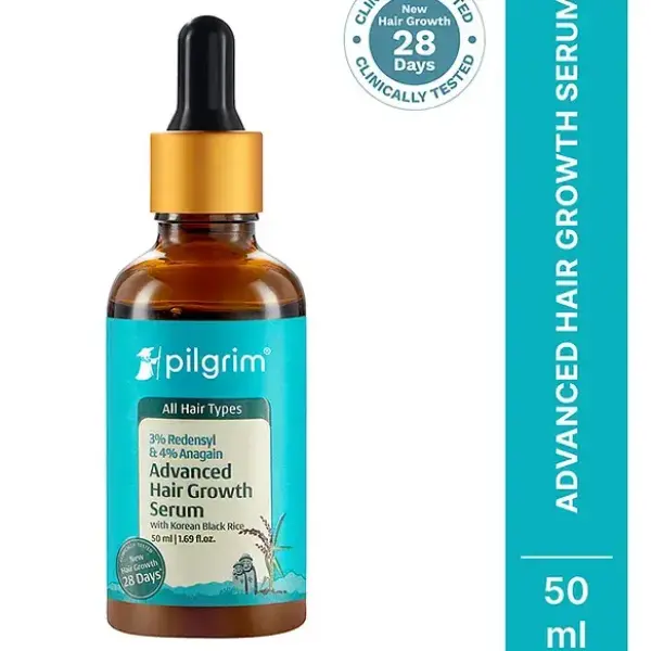 Pilgrim- Redensyl 3% + Anagain 4% Advanced Hair Growth Serum With Natural Ingredients - 50 ml