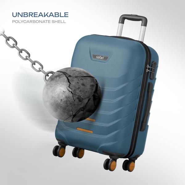 Safari-Crescent 8 Wheels Set of 3 (Cabin + Medium + Large) Trolley Bags