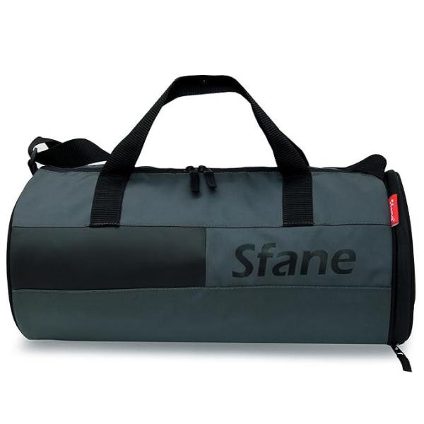Sfane-Polyester 23cms Duffle/Shoulder/Gym Bag for Men & Women with Separate Shoe Compartment (Grey)