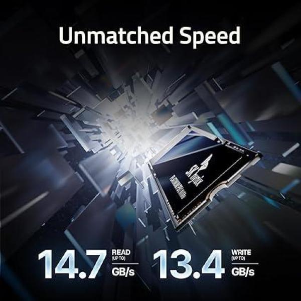 SK hynix-Platinum P51 2TB PCIe Gen5 NVMe M.2 2280 Internal SSD I Up to 14,700 MB/s Read, 13,400 MB/s Write I Powered by 238-Layer NAND Flash