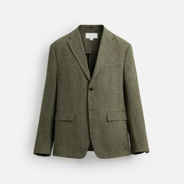 ZARA-100% LINEN SUIT BLAZER