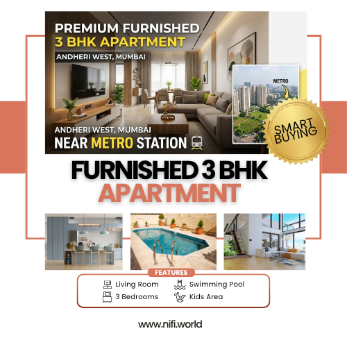 Premium Furnished 3 BHK Apartment in Andheri West Near Metro